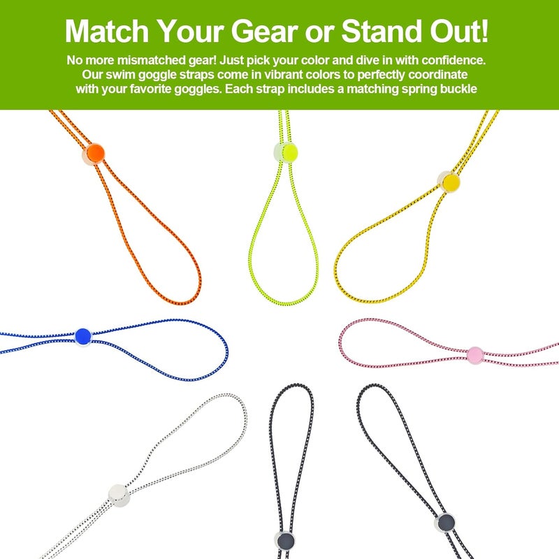 smrtcol Swimming Bungee Goggle Strap-Bungee Cord Straps for Swim Goggles Universal Fit for Adults/Kids - Image 5